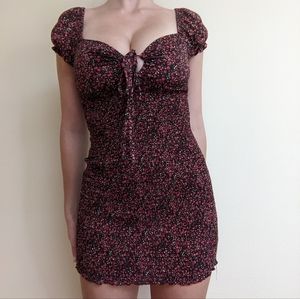 Blush floral mini dress, size small